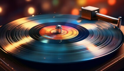 vintage record player LP version