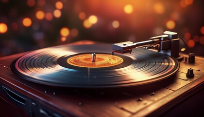 vintage record player LP version