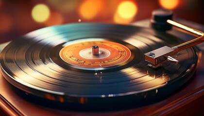 vintage record player LP version