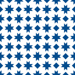 Geometric seamless pattern. Minimalist modern print. Simple background. Stars motif. Geo ornament. Trendy contemporary wallpaper. Abstract design. Vector artwork