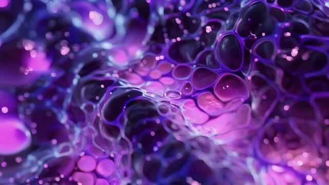 Closeup of endothelial cells lining the walls of vessels preventing harmful substances from entering the brain.