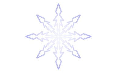 Abstract illustration of snowflake isolated on white background