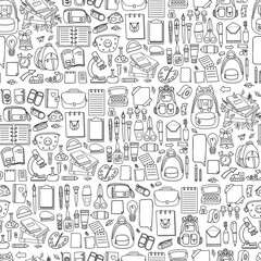Seamless pattern back to school 