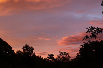 silhouette by sunset