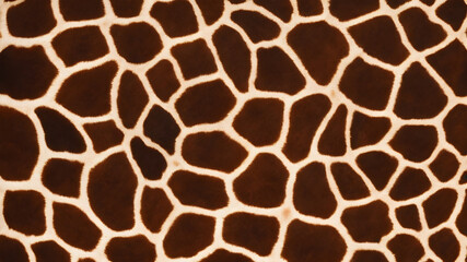 Obraz premium Giraffe skin with distinctive spots. Generative AI