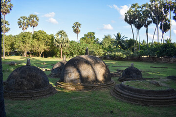 Ruins of Ancient Kadurugoda Viharaya, Kadurugoda, Jaffna, Sri Lanka.