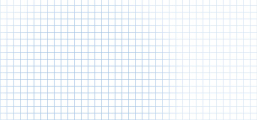 Grid paper, graph square background, school sheet page, notebook pattern, math note, education line texture. Abstract long wallpaper template. Geometric architect blank. Checkered vector illustration
