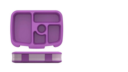 Closeup of small bento lunchbox isolated on copy-space background.