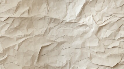 Fototapeta premium White crumpled paper texture background for design with copy space for text or image.