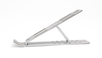Photo Of Stylish Grey Laptop Stand Sleek Design Perfect For Modern Workspaces And Ergonomic Comfort