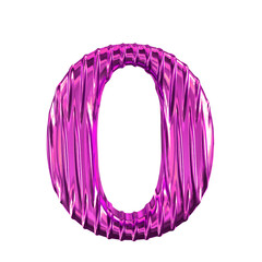 Fluted purple symbol. letter o