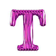 Fluted purple symbol. letter t