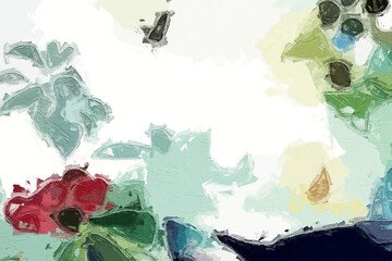 Oil paintings and various flowers, roses, peonies, cats, dogs, butterflies, beautiful scenery