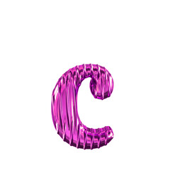 Fluted purple symbol. letter c