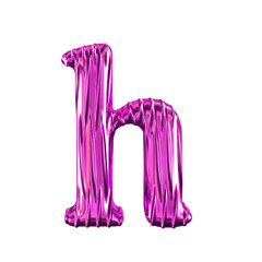 Fluted purple symbol. letter h