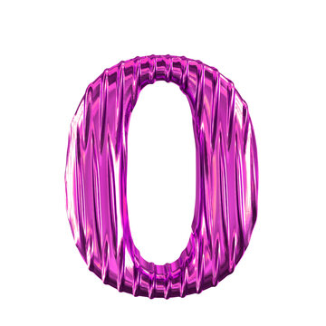 Fluted purple symbol. number 0