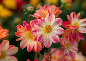 Fototapeta premium Close Up of Pink and White Flowers