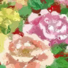 Oil paintings and various flowers, roses, peonies, cats, dogs, birds, beautiful scenery