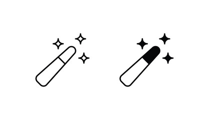 Naklejka premium Magic Wand icon design with white background stock illustration