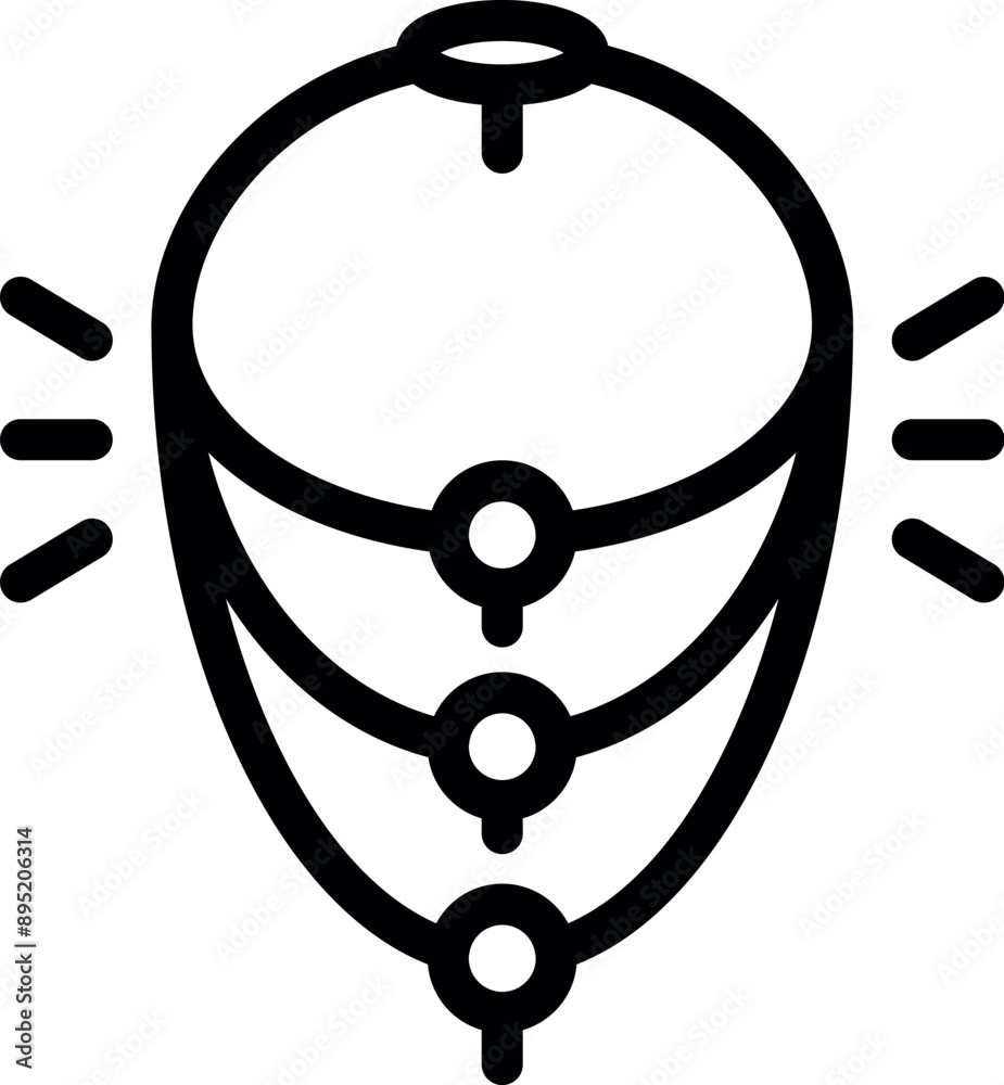 Poster simple icon representing the concept of neural network deep learning artificial intelligence