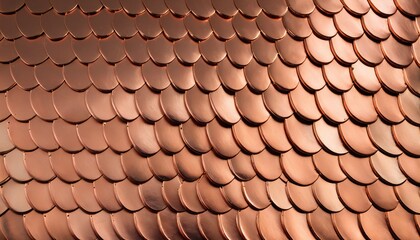 Copper surface resembling fish scales, with a shiny, overlapping pattern. Multiple variations available