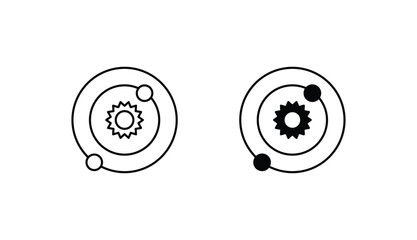 Orbit icon design with white background stock illustration