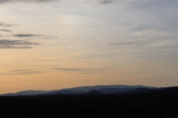 sunset over mountains 