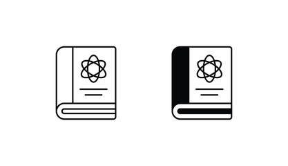 Science Book icon design with white background stock illustration
