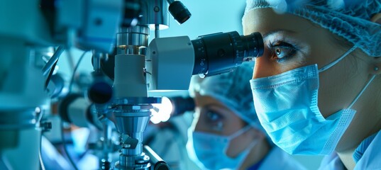 Advanced Retinal Prosthesis Demonstration by Medical Team in Clinical Setting with Detailed Equipment