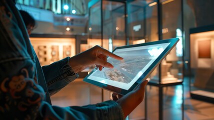High-Tech Braille Tablet Enhancing Accessibility in Modern Museum Guided Tour