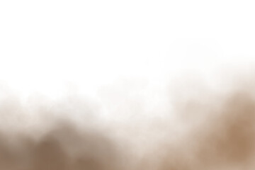 Sand cloud, sandstorm, or dirty dust: Brown smoke with small particles and flying stones, dense...