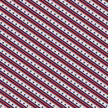 Patriotic Multicolor Stars & Stripes Simple Colorful Modern Line Stripe Star USA Seamless Design Multicolor Striped Lines Old Glory Star Spangled Banner 250