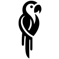 Silhouette of a macaw bird © Breck