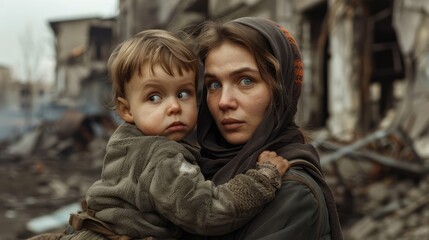 Fototapeta premium mother and child