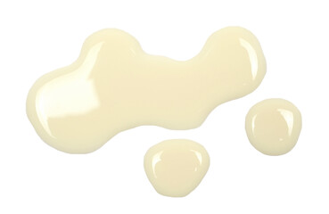 Soy milk with calcium spilled, puddle texture, top view