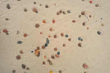 Beautiful dunesscenery of the Slowinski National Park by the Baltic Sea, Leba. Poland