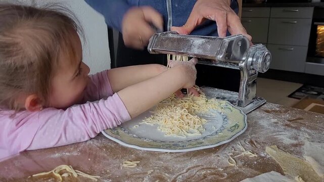 baker kneading dough
