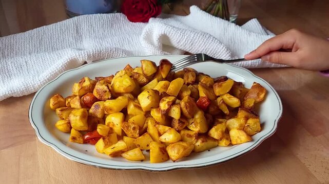 Gebratene Kartoffel im Backoffen 