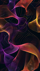 Fototapeta premium Abstract background forming an elegant and colorful wavy pattern, perfect for technological and futuristic designs