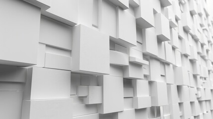 Modern 3d white wall .Ai generation