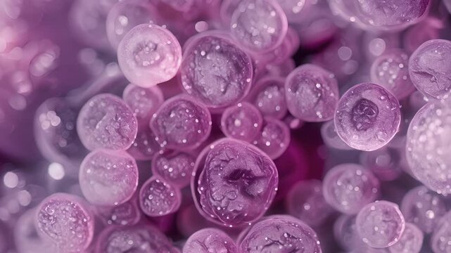 Microscopic view of immature adipocytes with their small size and sp distribution of lipid droplets indicating ongoing fat storage.