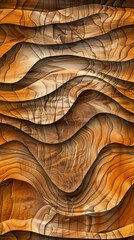 Elegant warm-toned wooden wave seamless pattern, ideal for infusing a natural touch of beauty into your design projects