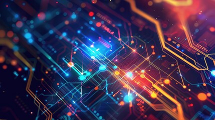 Obraz premium Abstract high technology background. Ai generation
