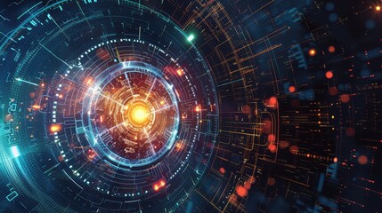 Abstract high technology background. Ai generation