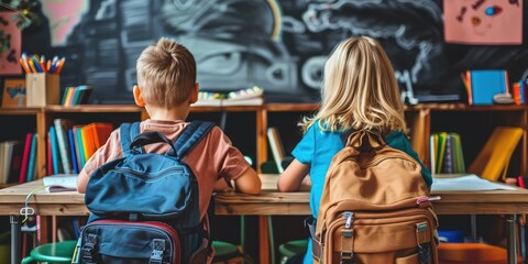 Fototapeta premium Back to school. Ai generation