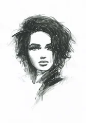 abstract woman portrait. watercolor painting. illustration © Anna Ismagilova
