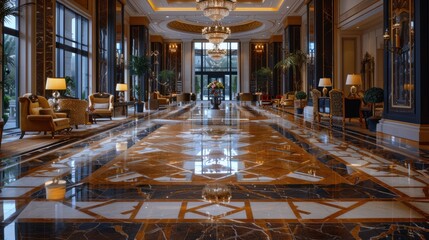 Obraz premium Luxury Hotel Lobby Interior