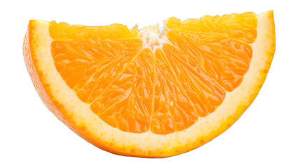 [Transparent Background PNG]Fresh Orange Slice Isolated on White Background