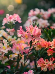 Pink Flowers Blooming In A Garden