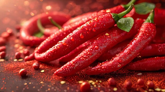 Delicious red hot chili pepper pattern